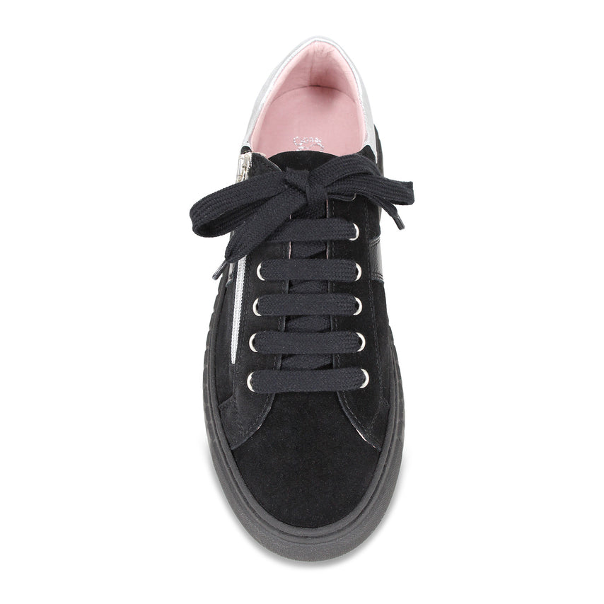 Tempo: Black Suede & Patent Leather Shoes Sole Bliss