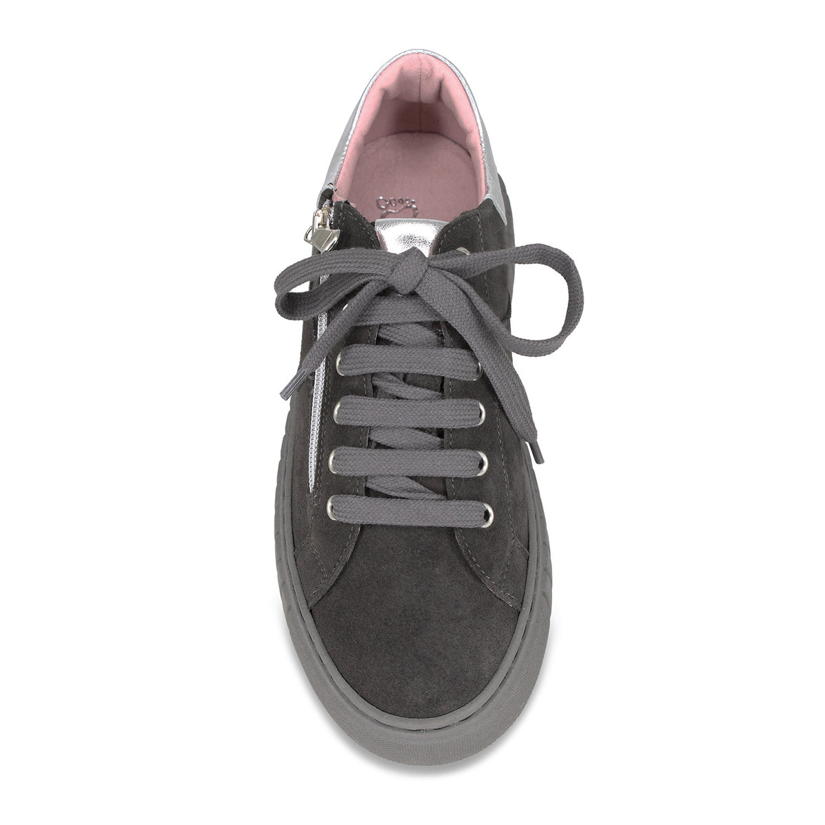 Tempo: Grey Suede & Silver Shoes Sole Bliss