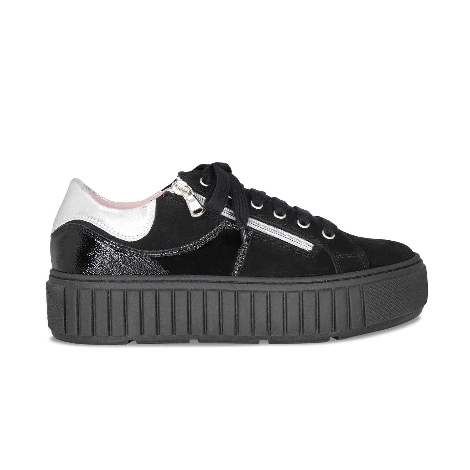 Tempo: Black Suede & Patent Leather Shoes Sole Bliss
