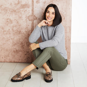 Terri: Natural Snake Print Leather Shoes Sole Bliss