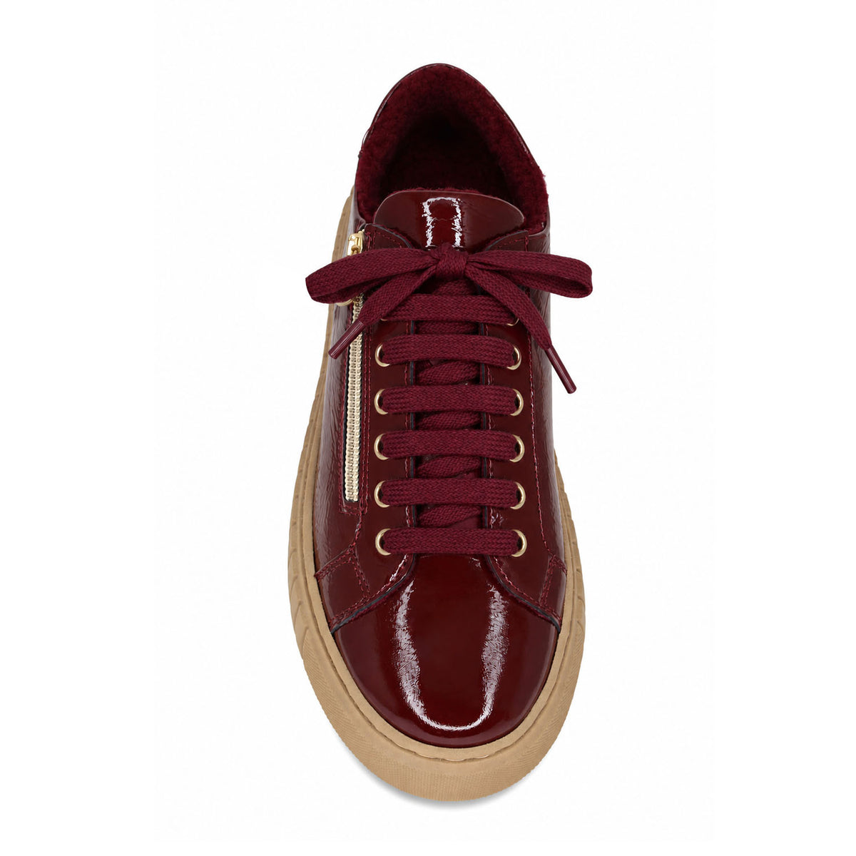 Track-Fur: Bordeau Patent Leather Shoes Sole Bliss