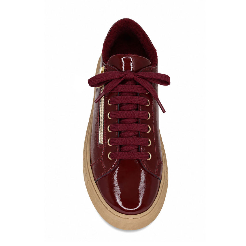 Track-Fur: Bordeau Patent Leather Shoes Sole Bliss