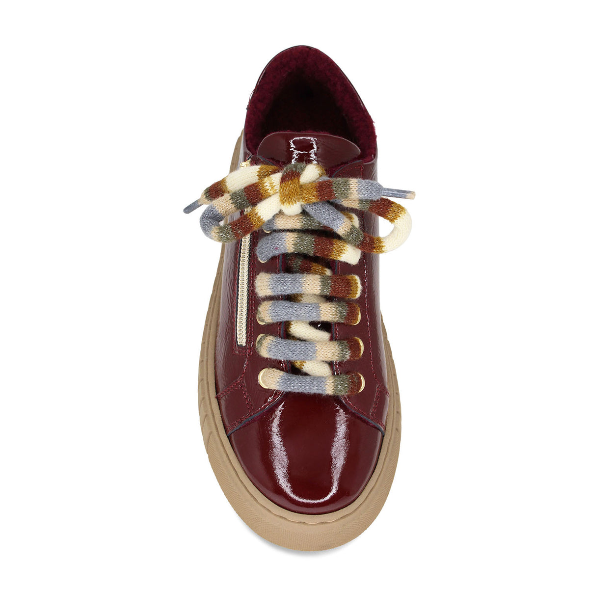 Track-Fur: Bordeau Patent Leather Shoes Sole Bliss