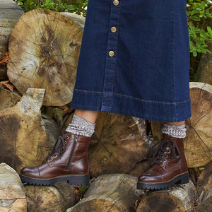 Tread: Chestnut Leather Boots Sole Bliss