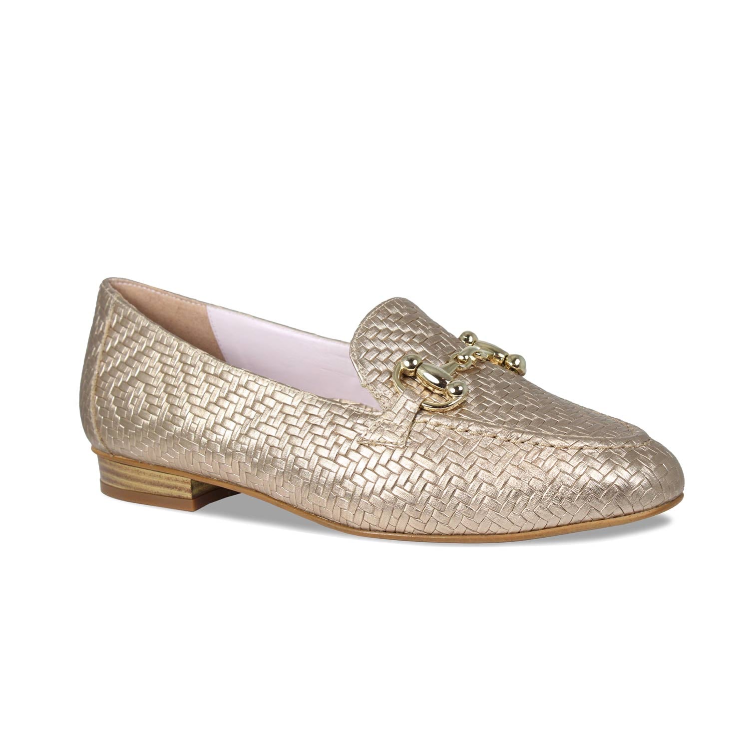 Trinity: Metallic Weave Leather Shoes Sole Bliss