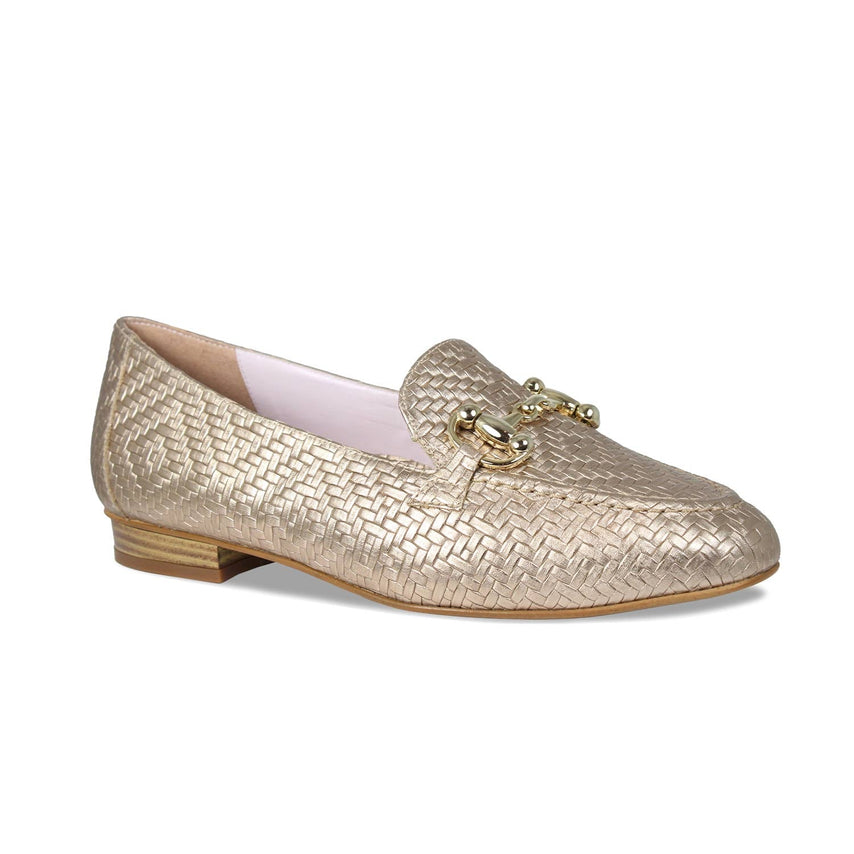 Trinity: Metallic Weave Leather Shoes Sole Bliss