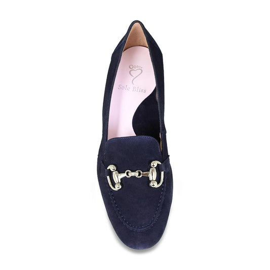 Trinity: Navy Suede Shoes Sole Bliss