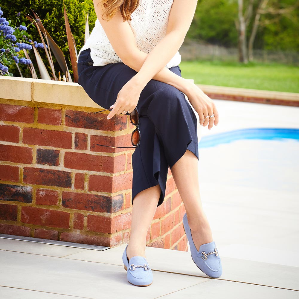 Trinity: Sky Blue Suede Shoes Sole Bliss