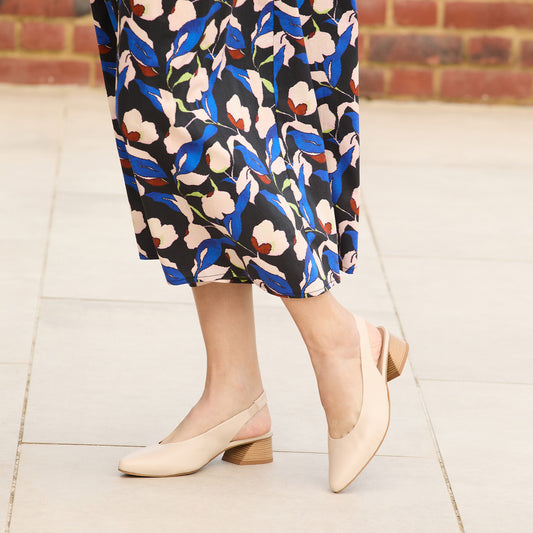 Ella: Cream Leather Shoes Sole Bliss