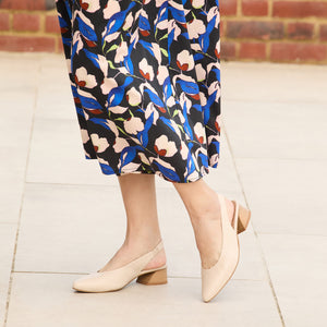 Ella: Cream Leather Shoes Sole Bliss