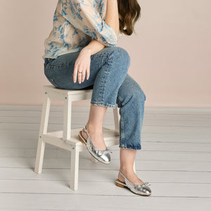 Ritz: Silver Quilted Leather Shoes Sole Bliss