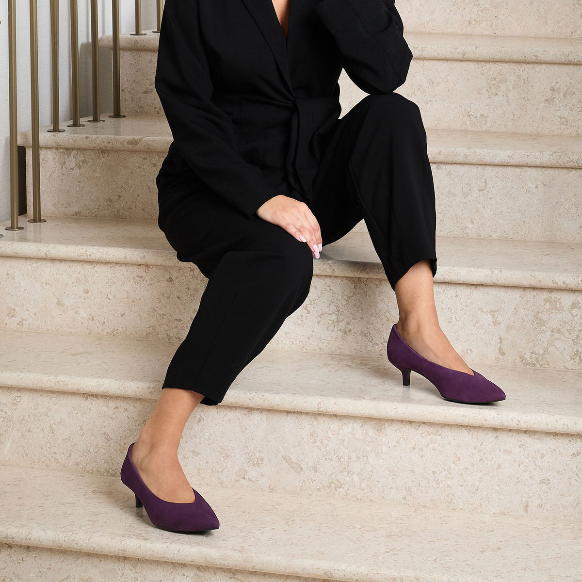 Kitty: Purple Suede Shoes Sole Bliss