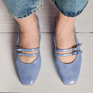 Opera: China Blue Patent Leather Shoes Sole Bliss