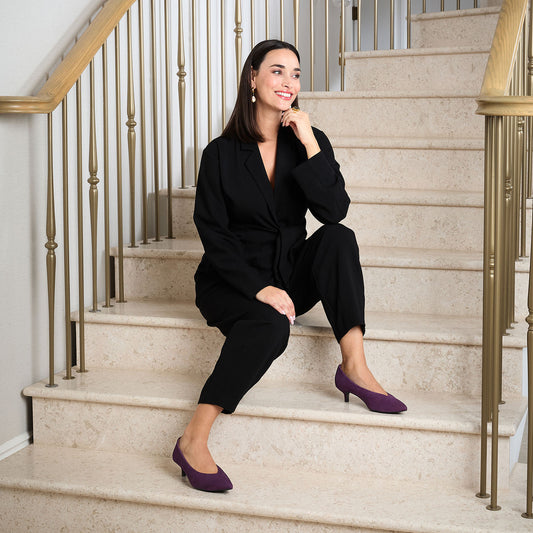 Kitty: Purple Suede Shoes Sole Bliss