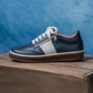 Uptown: Navy Leather Shoes Sole Bliss