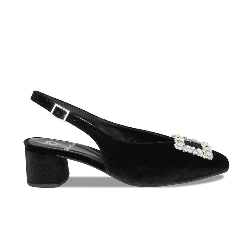 Venezia: Black Velvet Shoes Sole Bliss