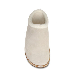Snug: Cream Suede & Wool Shoes Sole Bliss