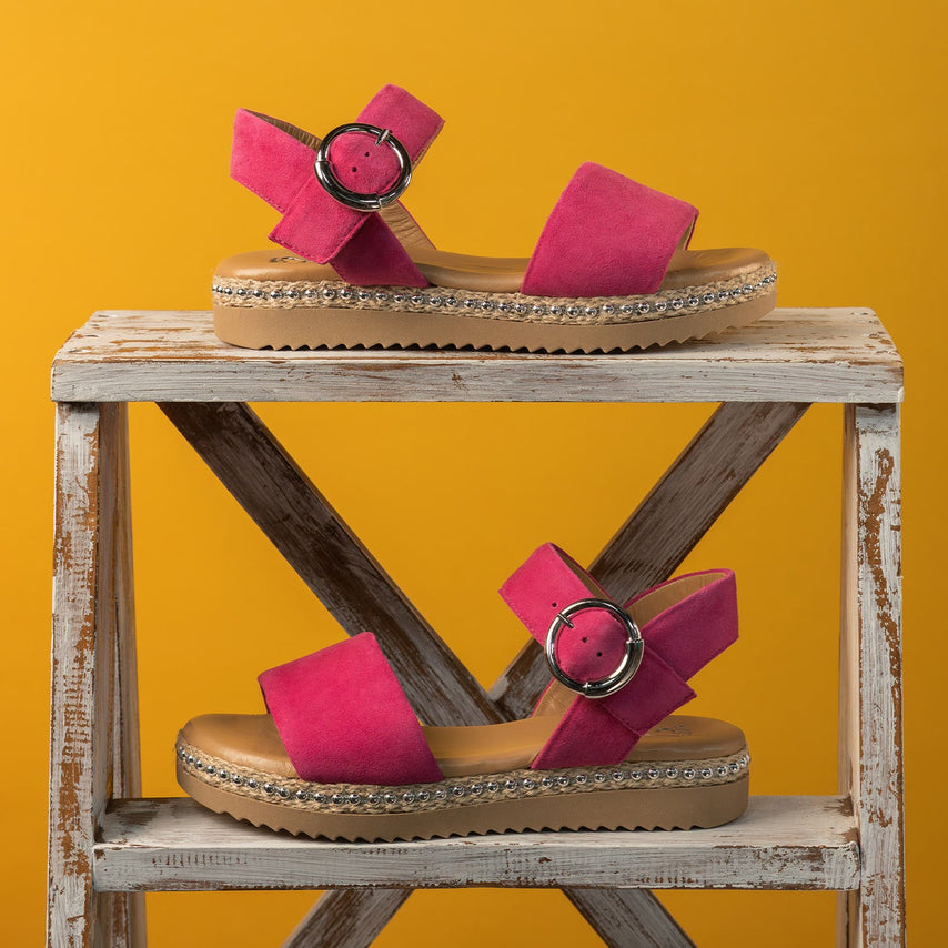Walker: Fuchsia Suede Shoes Sole Bliss