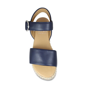 Walker: Navy Leather Shoes Sole Bliss
