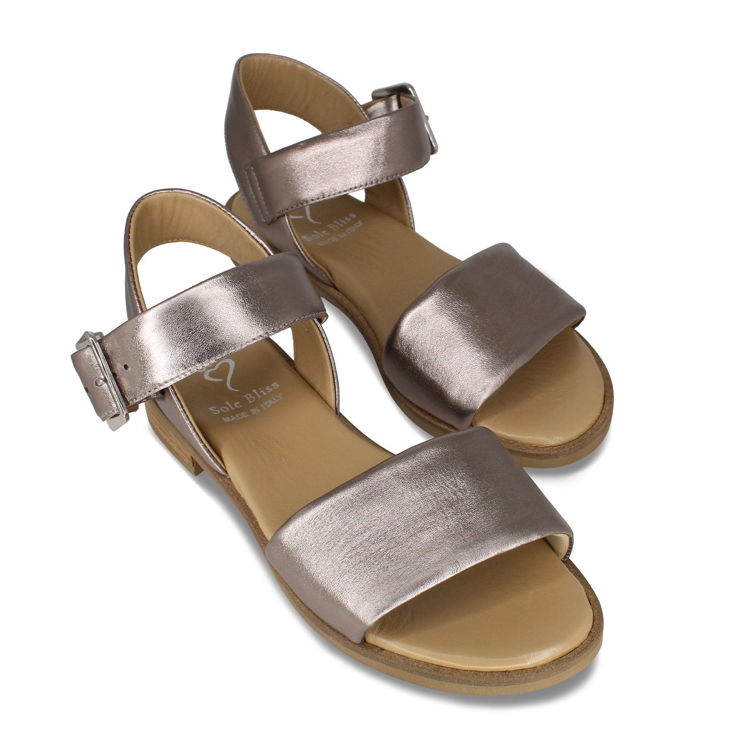 Walkway: Bronze Leather Shoes Sole Bliss