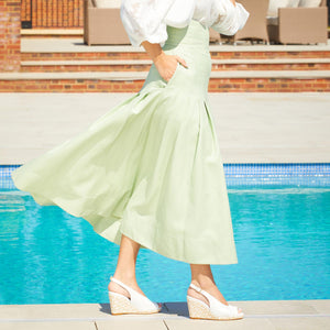 Winnie: White Leather & Raffia Shoes Sole Bliss