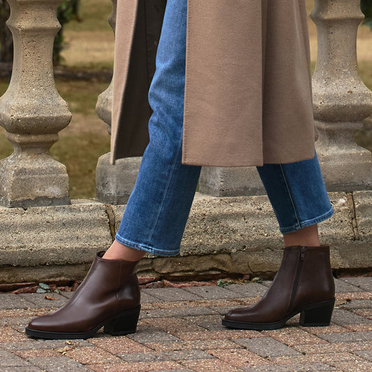 Winona: Chestnut Leather Boots Sole Bliss