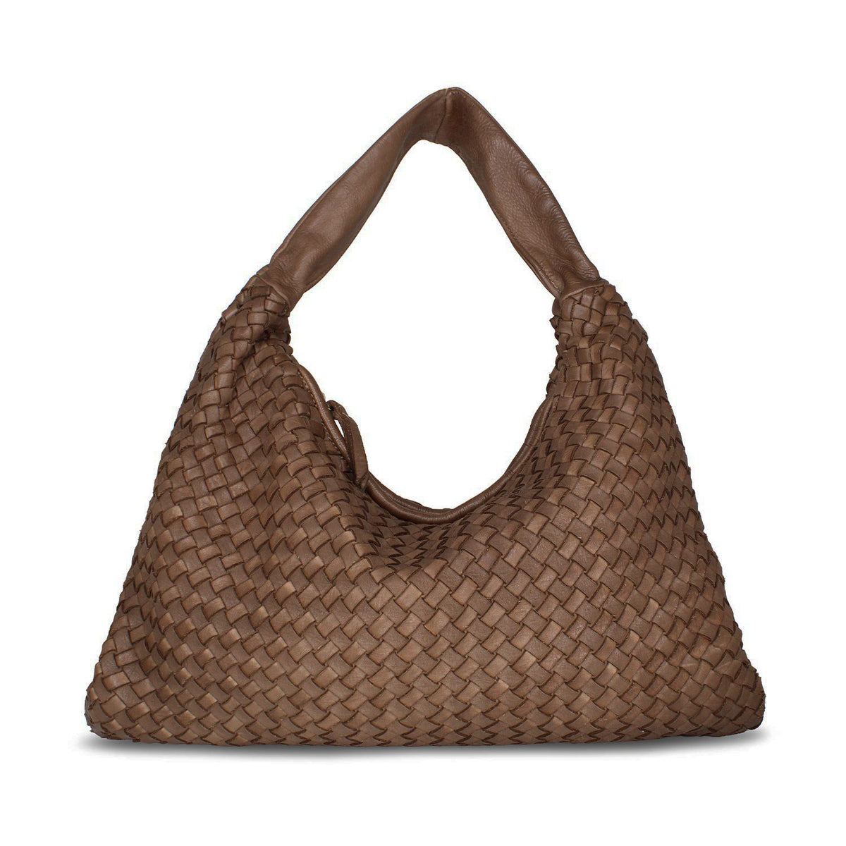 Blythe: Taupe Weave Leather Bags Sole Bliss Taupe Weave Leather