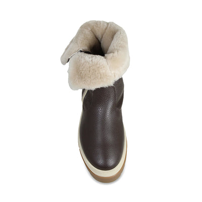 PRE ORDER - Wonder: Chocolate Brown Leather & Shearling