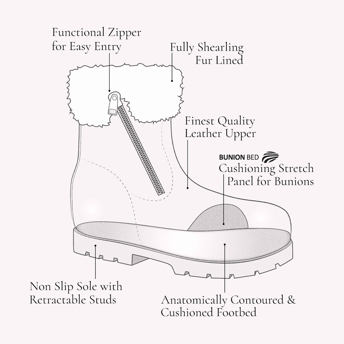 Wonder: Chocolate Brown Leather & Shearling Boots Sole Bliss