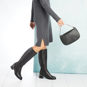 Zara: Black Leather Boots Sole Bliss