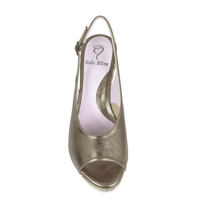 Zoey: Bronze Leather Shoes Sole Bliss