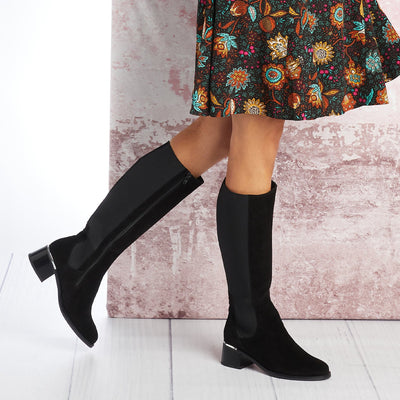 Zita: Black Suede Boots Sole Bliss