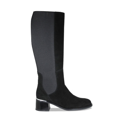 Zita: Black Suede Boots Sole Bliss