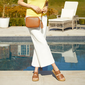 Bobbi: Tan Leather Shoes Sole Bliss