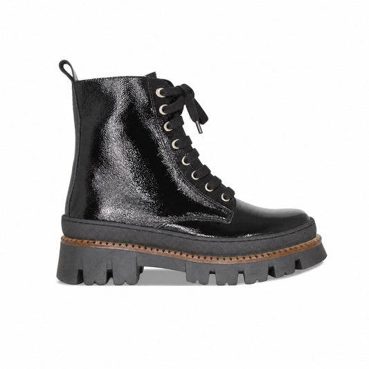 Fjord: Black Patent Leather & Wool