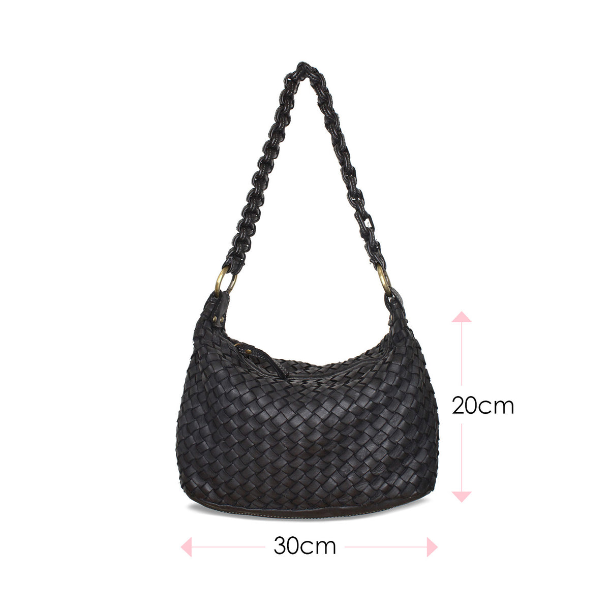 Bethany: Black Weave Leather Bags Sole Bliss Black Weave Leather