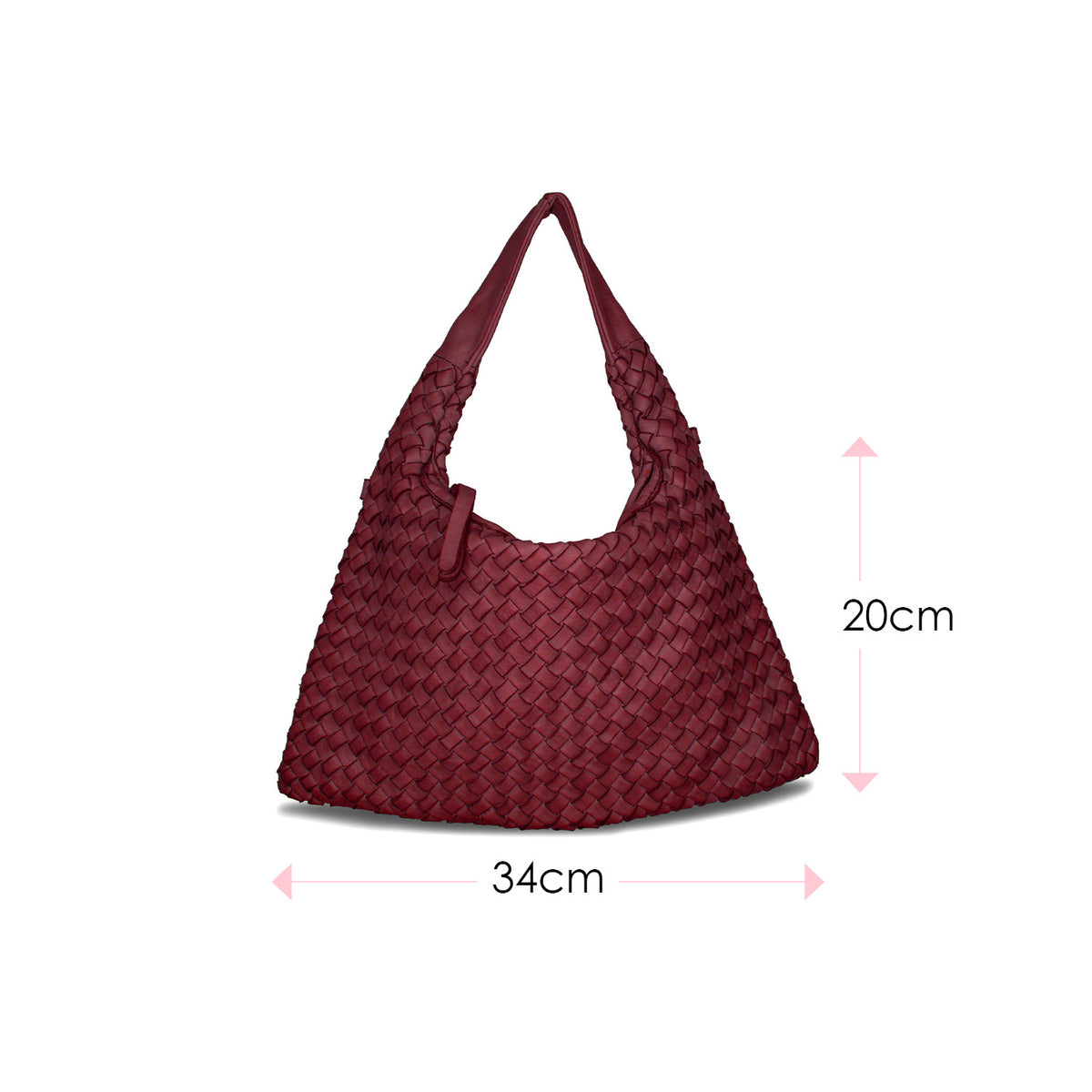 Bronte: Bordeau Weave Leather Bags Sole Bliss Bordeau Weave Leather