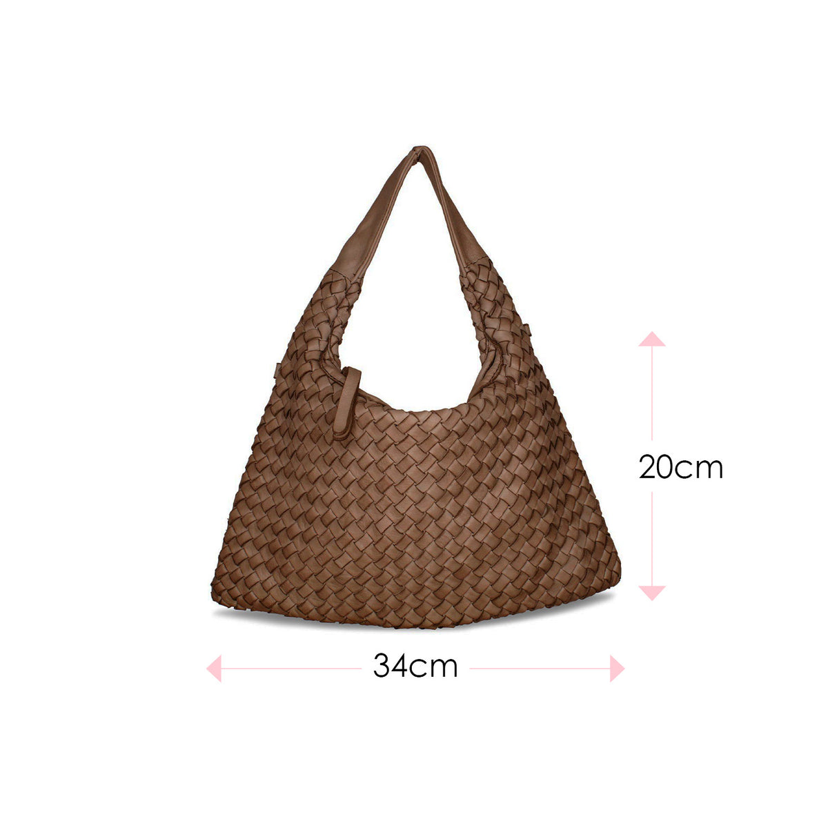 Bronte: Taupe Weave Leather Bags Sole Bliss Taupe Weave Leather