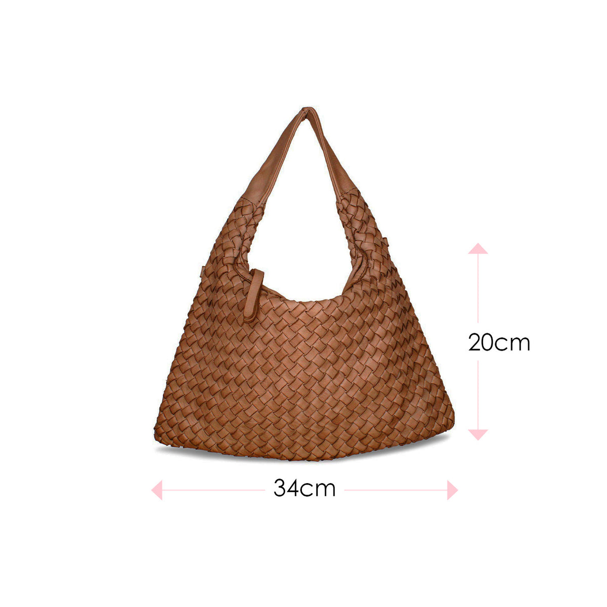 Bronte: Tan Weave Leather Bags Sole Bliss Tan Weave Leather