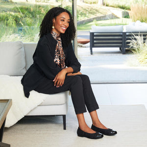 Luna: Black Tweed & Patent Shoes Sole Bliss