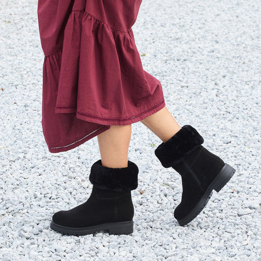 Wynter: Black Suede Boots Sole Bliss