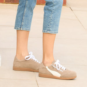 Swirl: Taupe Suede Shoes Sole Bliss