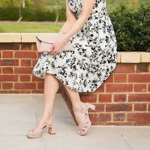 Roberta: Pale Taupe Suede Shoes Sole Bliss