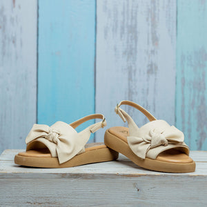 Bonnie: Cream Leather Shoes Sole Bliss