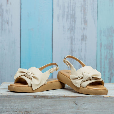 Bonnie: Cream Leather Shoes Sole Bliss