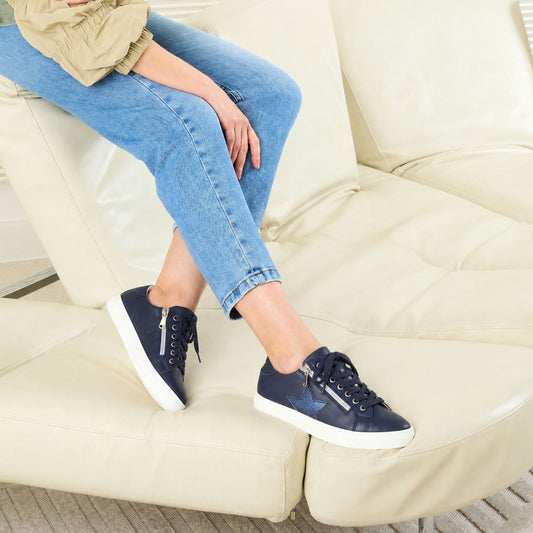 Starlight: Navy Leather & Metallic