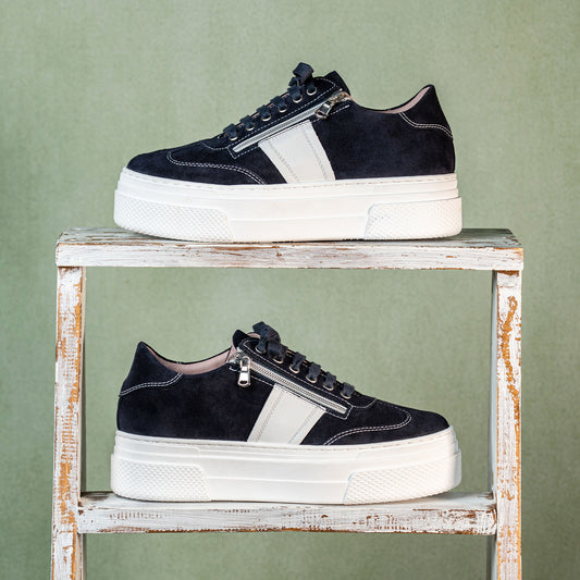 Dash: Navy Suede Shoes Sole Bliss