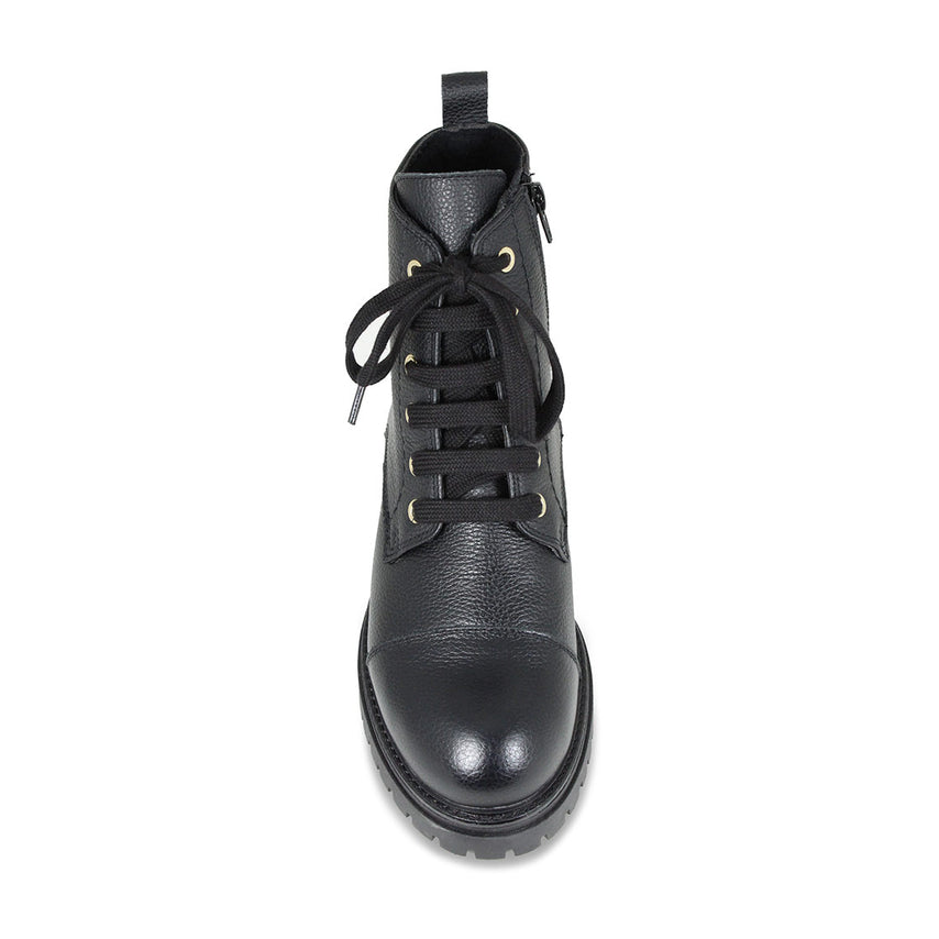 Tread: Black Leather Boots Sole Bliss