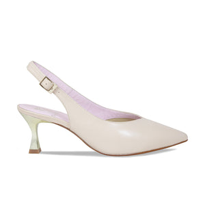 Audrey: Cream Leather Shoes Sole Bliss