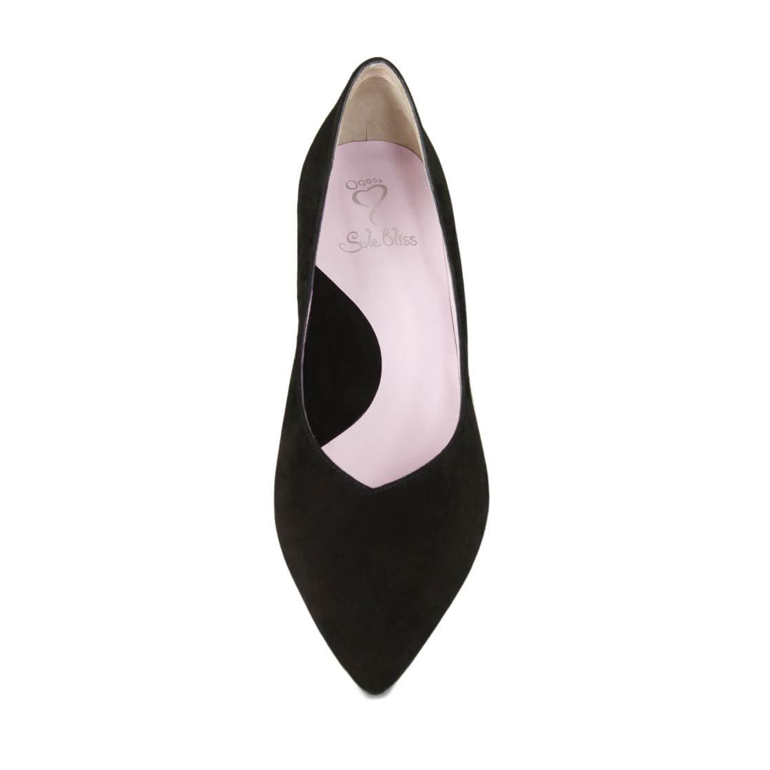 Moe mid heel pumps in black suede with bow | LODI Women´s Shoes Online